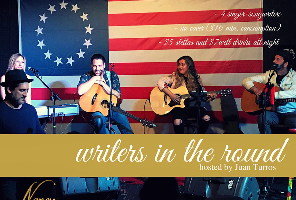 WRITERS IN THE ROUND – WED APRIL 18 – 7PM