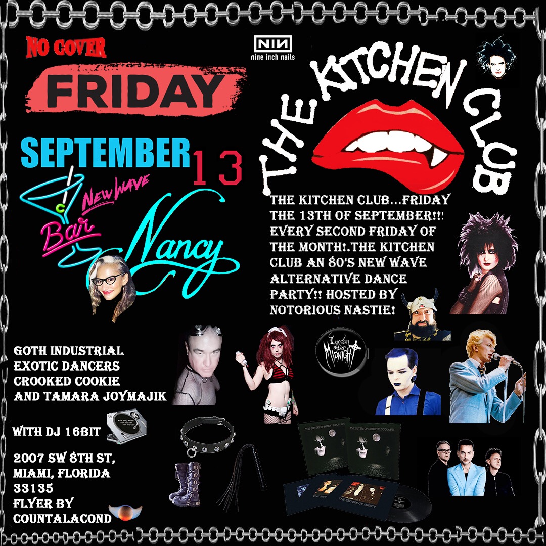 The Kitchen Club! 80's New Wave Edition! Friday The 13th! @ Bar Nancy