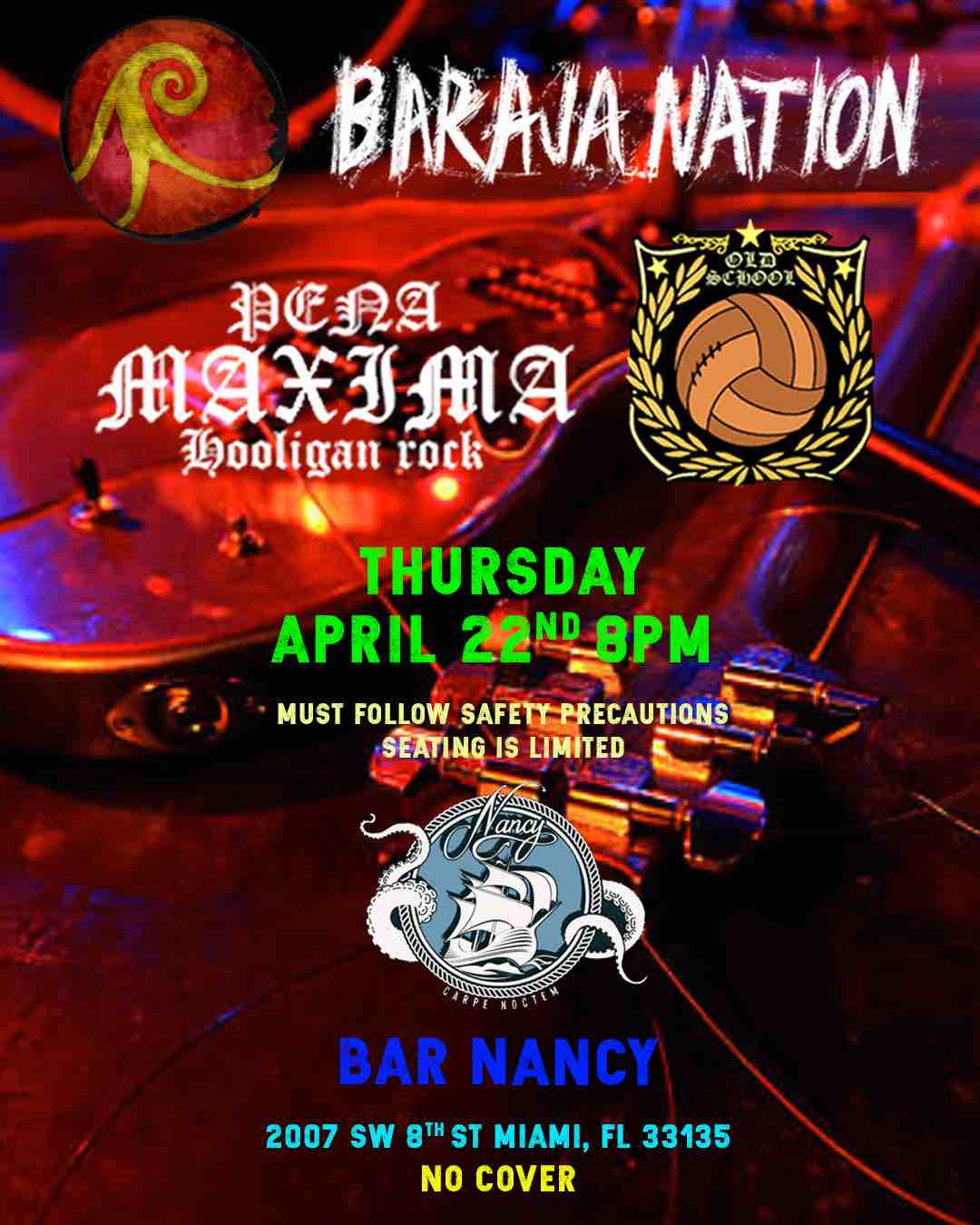 Baraja Nation at Bar Nancy - April 22 at 8PM