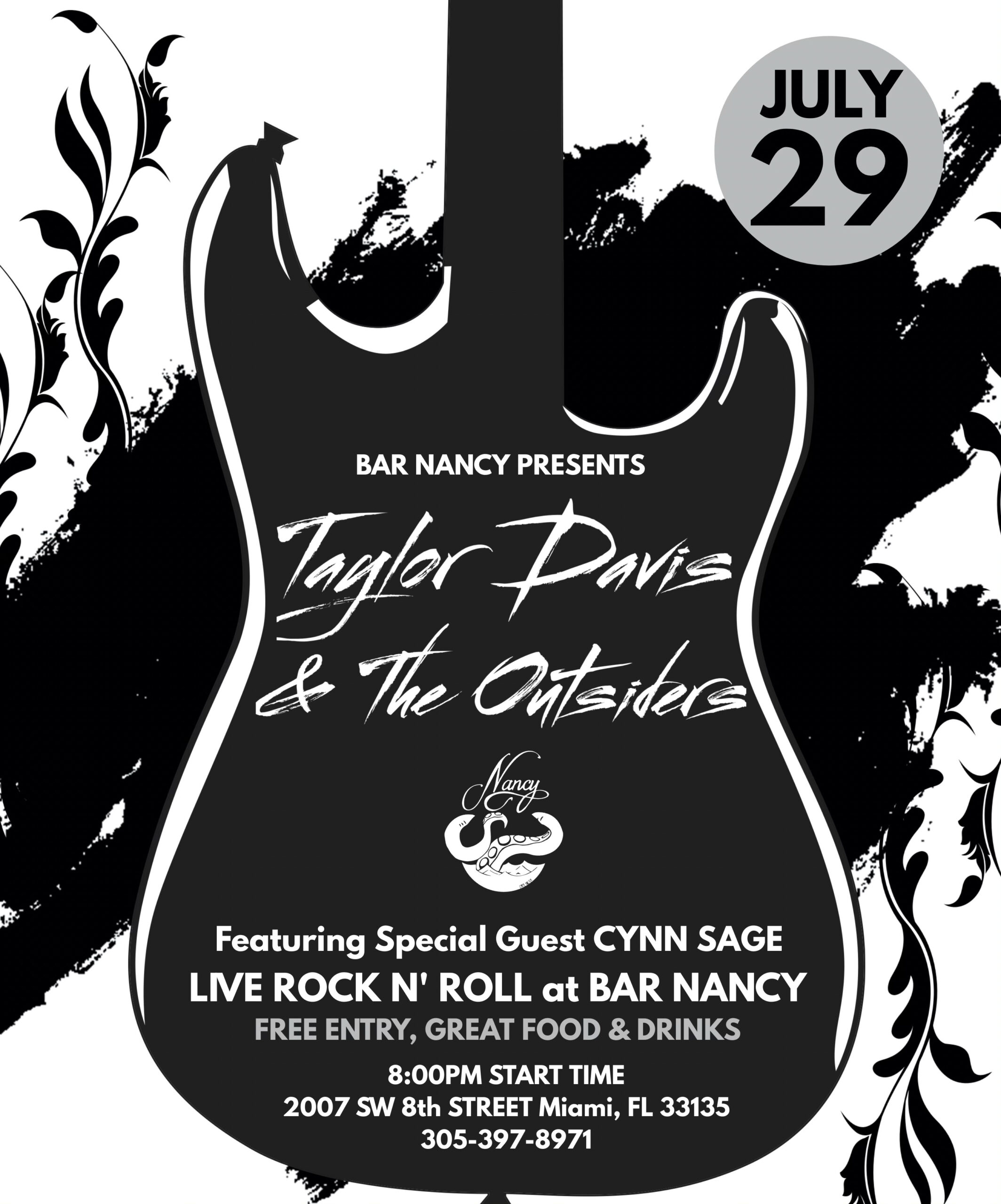 Taylor Davis and the Outsiders at Bar Nancy July 29