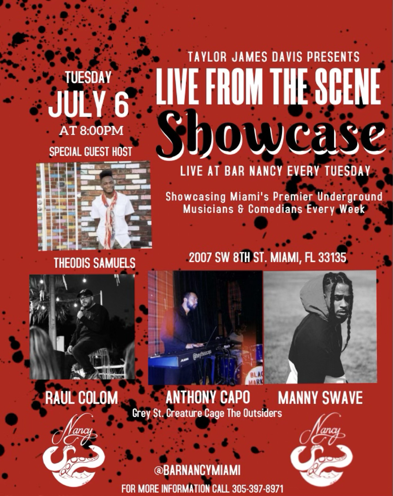 Taylor James Davis Presents - Live From The Scene Showcase at Bar Nancy every Tuesday