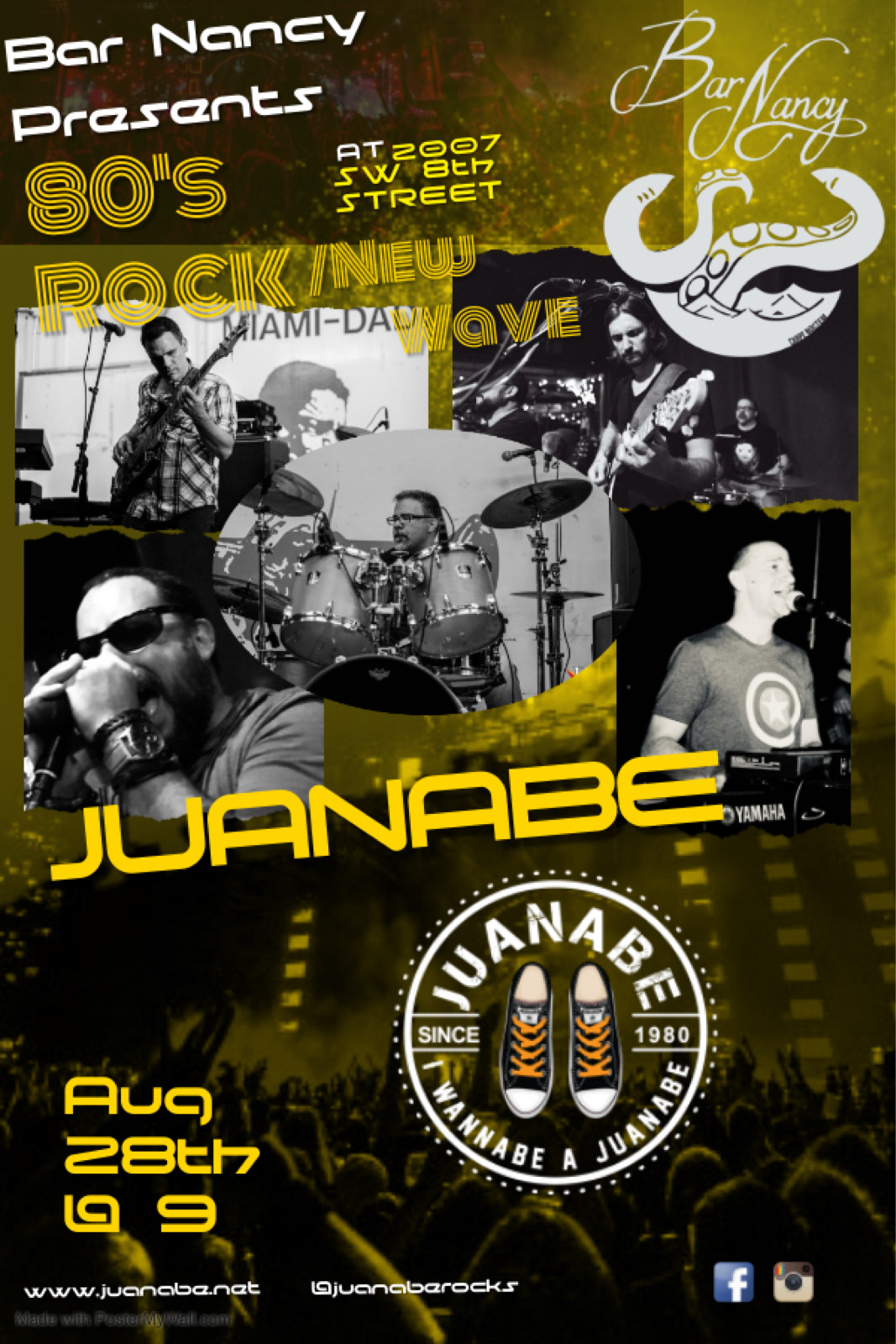 JUANABE - 80 ROCK - NEW WAVE at Bar Nancy - August 28th at 9PM