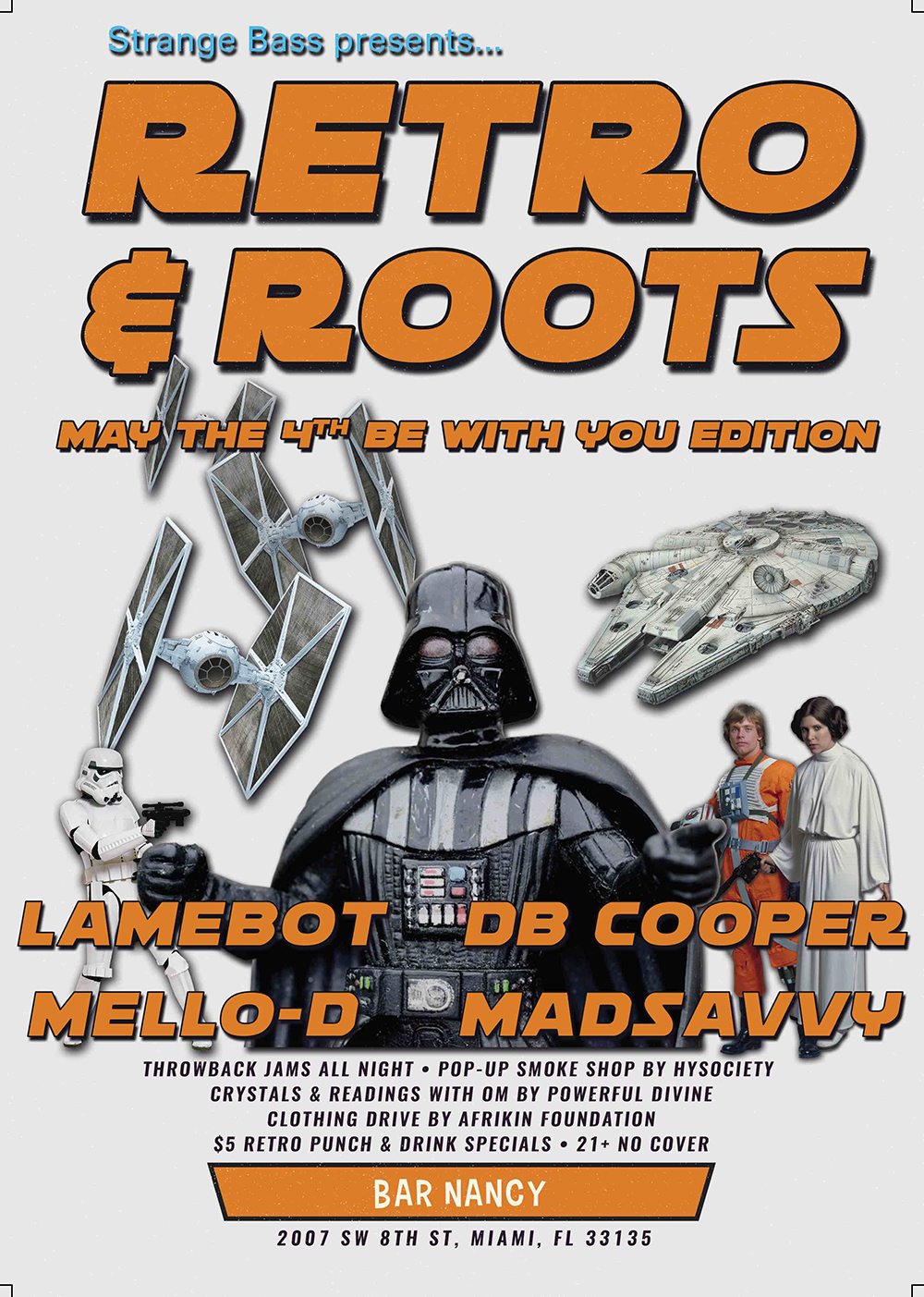 Retro & Roots at Bar Nancy with Lamebot - DB Cooper, Mello D - Madsavvy