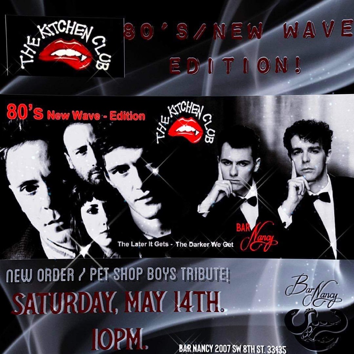 The Kitchen Club - 80's New Wave at Bar Nancy - New Order - Pet Shop Boys tribute
