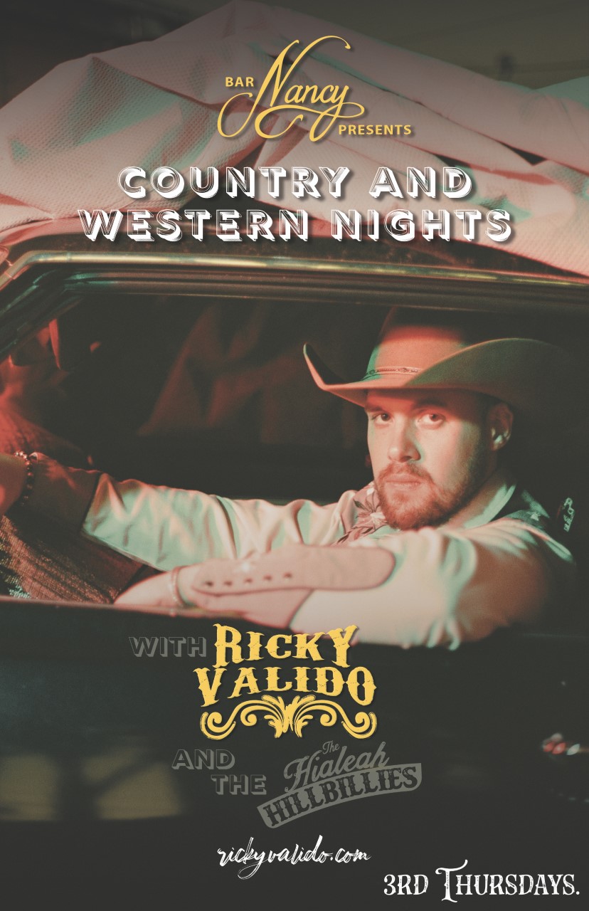 COUNTRY AND WESTERN NIGHTS - RICKY VALIDO AT BAR NANCY - 3RD THURSDAYS OF THE MONTH