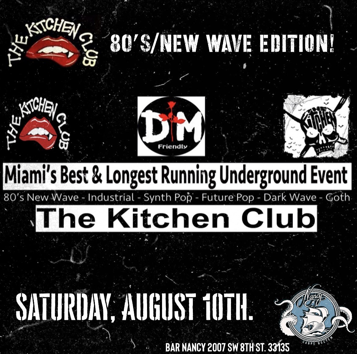 THE KITCHEN CLUB - 80'S NEW WAVE EDITION! AT BAR NANCY