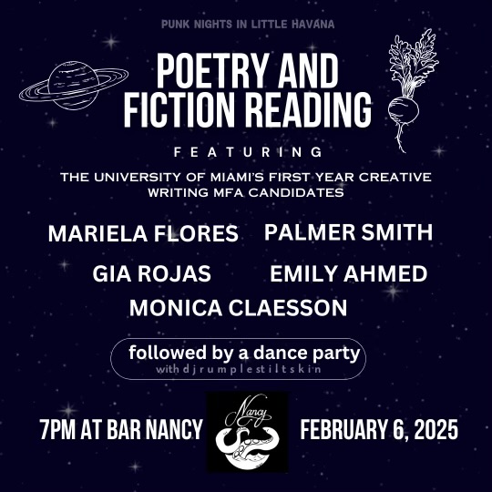 POETRY AND FICTION READING AT BAR NANCY