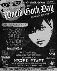 World Goth Day at BAR NANCY - May 17th and 18th - Presented by HEXED MIAMI