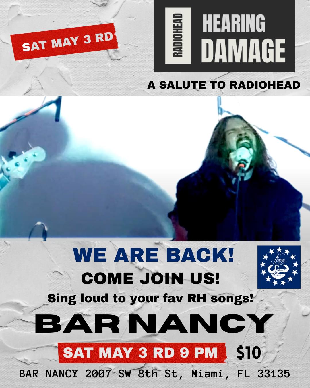 HEARING DAMAGE AT BAR NANCY - A SALUTE TO RADIOHEAD