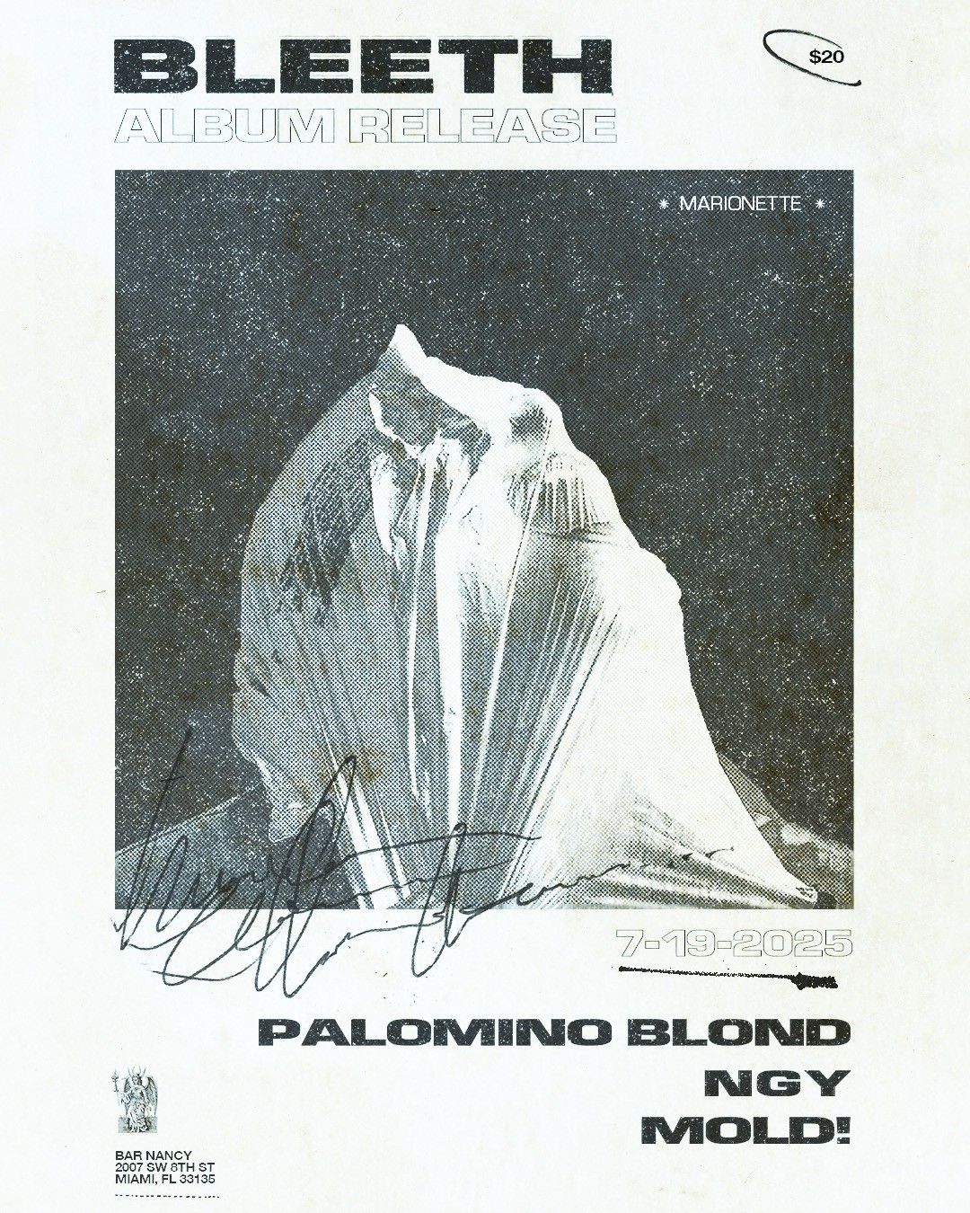 BLEETH - ALBUM RELEASE - PALOMINO BLOND - NGY - MOLD! AT BAR NANCY